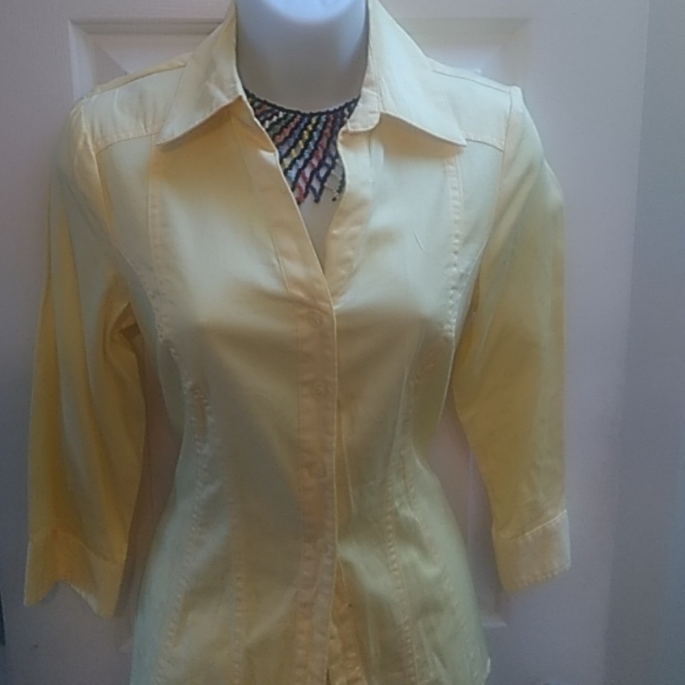Fred David Button Down 3/4 Sleeves Small